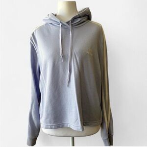 Adidas Purple and White Sweater with Relaxed Fit